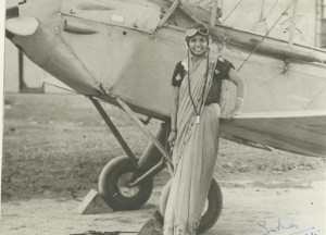Sarla Thakral, 21 years old, the first Indian woman to earn a pilot license. [1936]